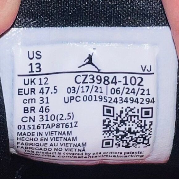 Jordan Air NFH 'White Chile Red' CZ3984-102 Men's 13 - Picture 10 of 11